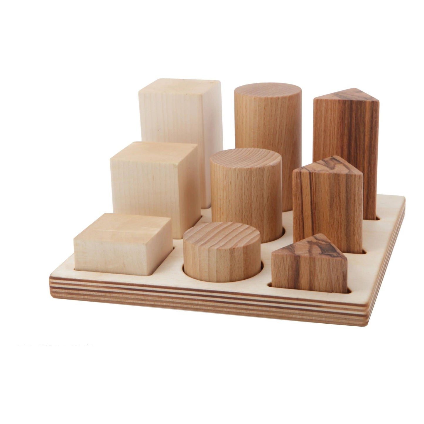 Wooden Shape Sorting Blocks - Natural XL