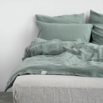 Pellava pussilakanasetti - Green Milieu (Parivuode) - Linen Tales