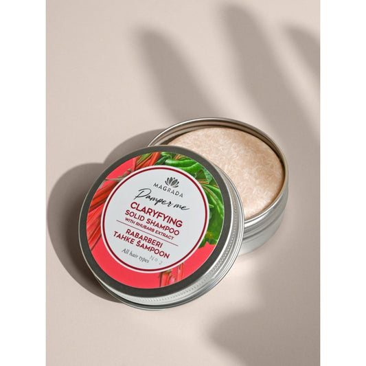 Clarifying Solid Shampoo With Rhubarb Extract