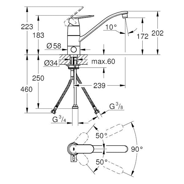 KEITTIÖHANA GROHE 31792000 ES COSMO PKV MATALA (6225109)