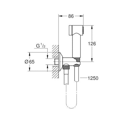 BIDEKÄSISUIHKU GROHE 26714000 SENA TRIGGER SPRAY 35