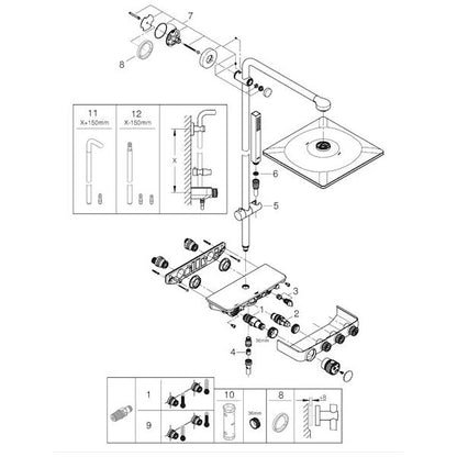 SUIHKUJÄRJESTELMÄ GROHE 26508AL0 EUPHORI SMARTCTRL 310