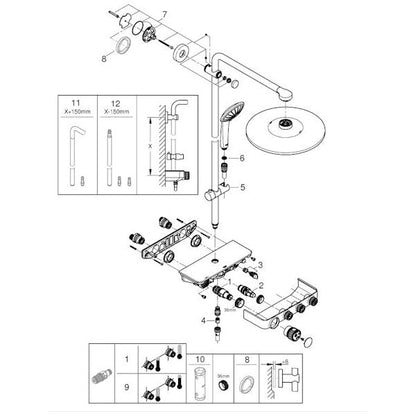 SUIHKUJÄRJESTELMÄ GROHE 26507DC0 EUPHORI SMARTCTRL 310