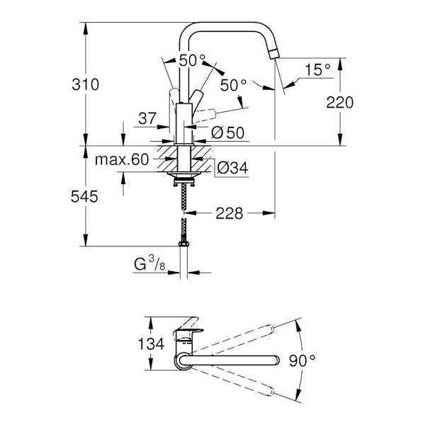 KEITTIÖHANA GROHE 30497DC1 EUROSMART (6225119)