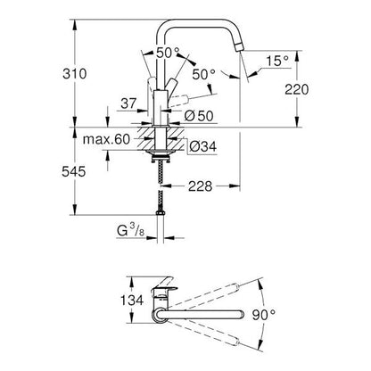 KEITTIÖHANA GROHE 30497DC1 EUROSMART (6225119)