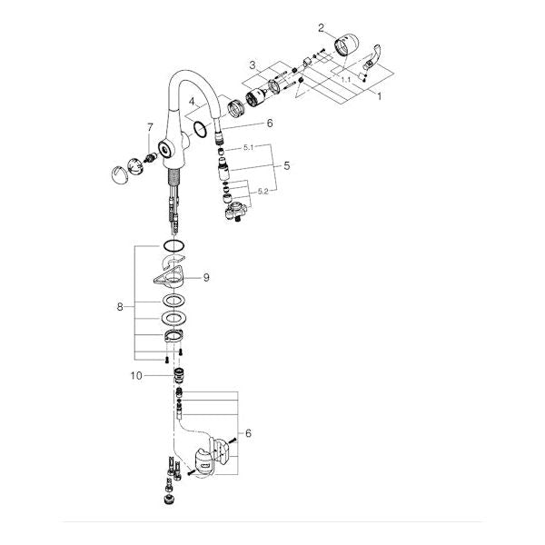 KEITTIÖHANA GROHE 31795000 ZEDRA PKV (6225112)