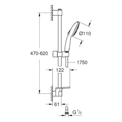 SUIHKUSETTI GROHE 27600003 TEMPESTA 110