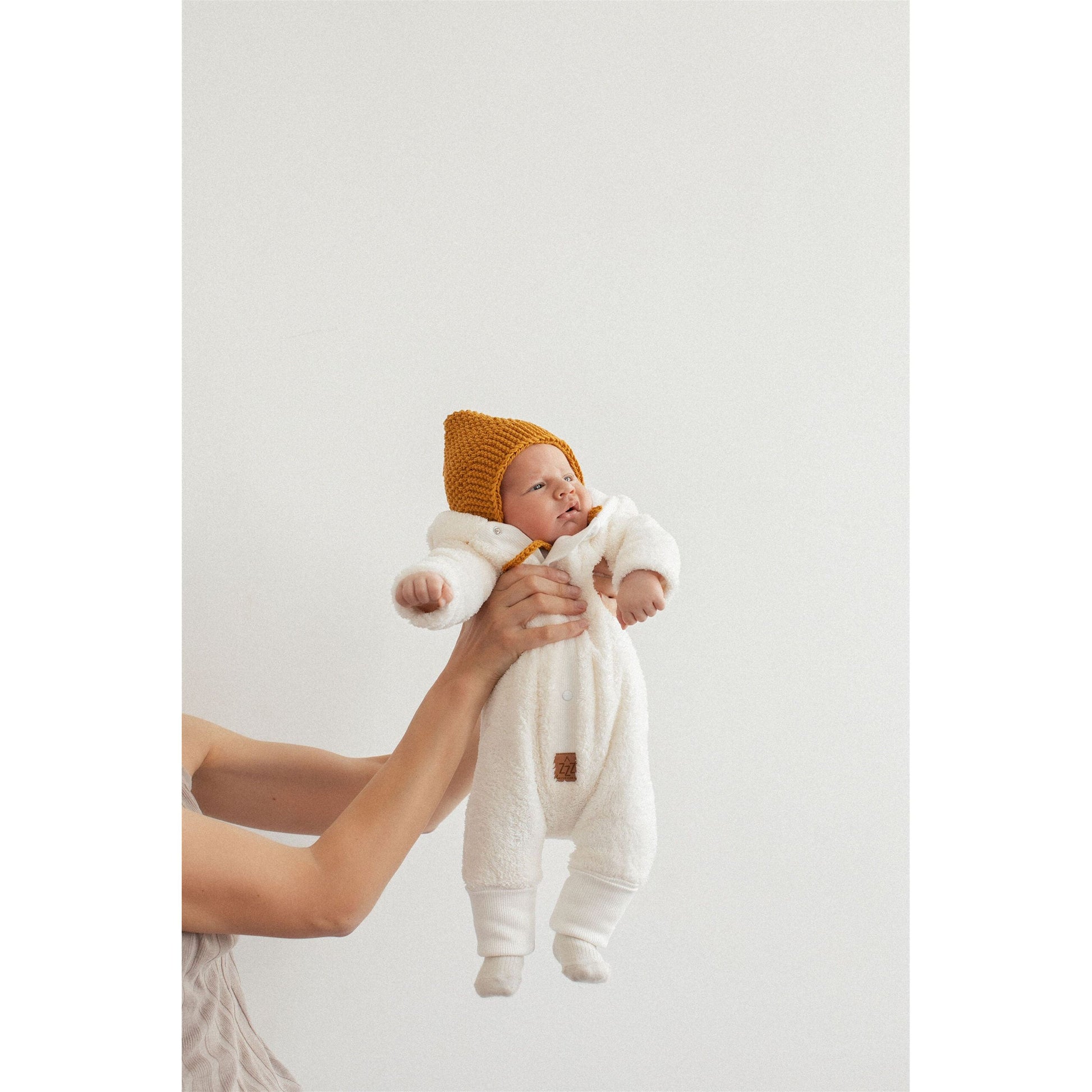 Eared Jumpsuit for Babies and Kids - Fuzzy Ecru