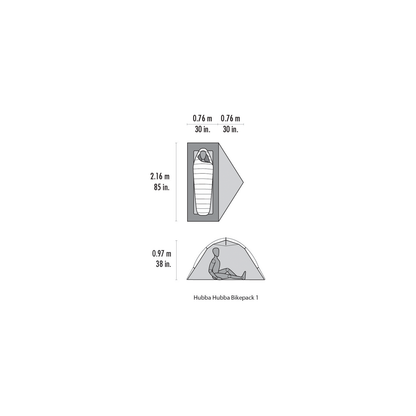 MSR Hubba Hubba -Bikepack teltta 1 hengelle