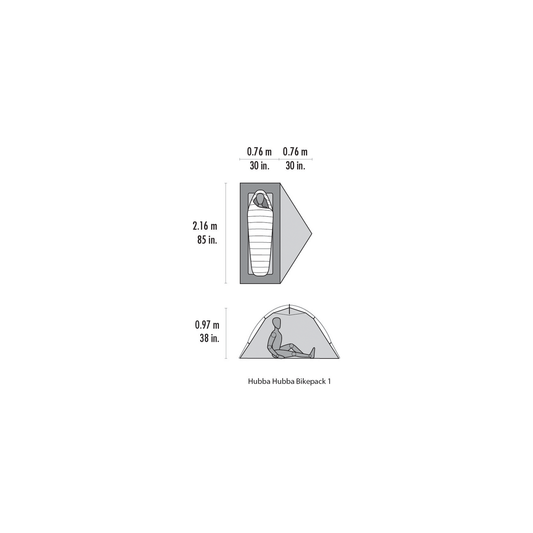 MSR Hubba Hubba -Bikepack teltta 1 hengelle