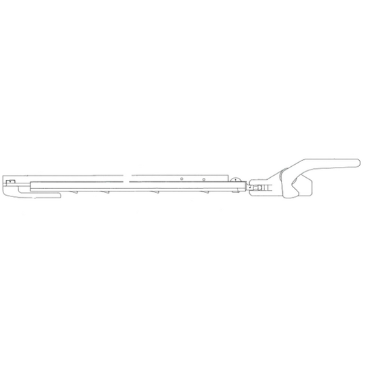 Polyplastic ikkunanavaaja napsautusmekanismilla (Klick-Klack-automaatti), 28 cm, vasen
