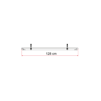 Fiamma Rail Plus polkupyörän kuljetuskisko 128 cm Syvänmusta