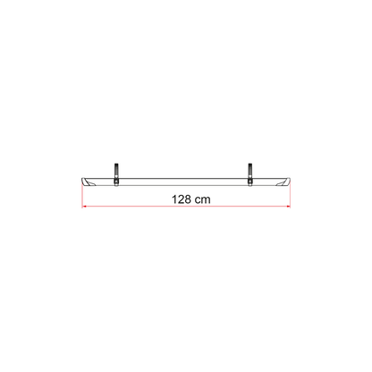 Fiamma Rail Plus polkupyörän kuljetuskisko 128 cm hopea