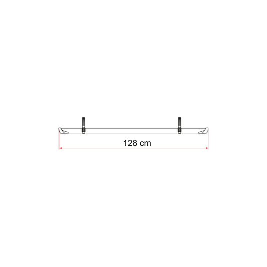 Fiamma Rail Plus polkupyörän kuljetuskisko 128 cm hopea