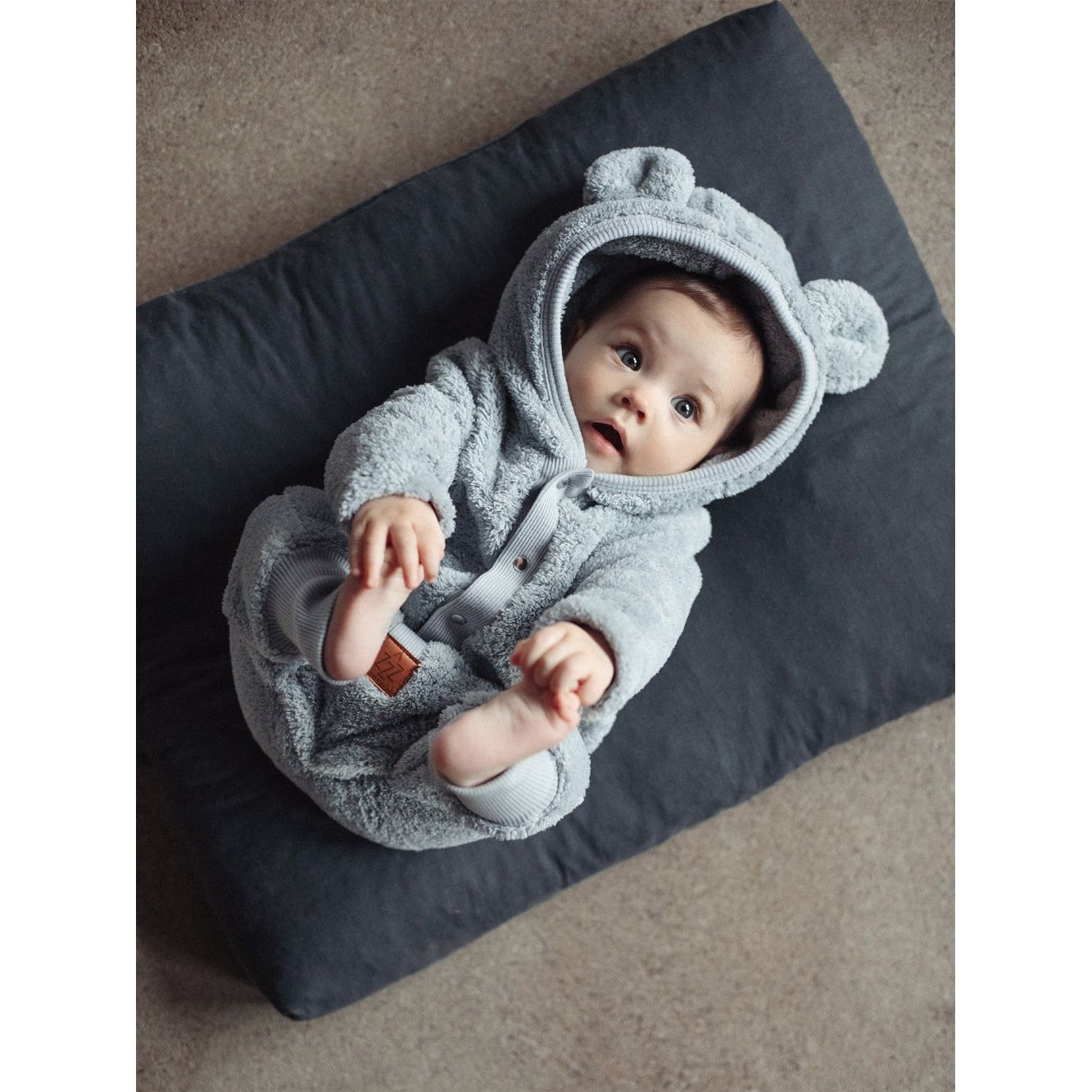 Eared Jumpsuit for Babies and Kids - Fuzzy Grey