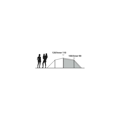 Tunneliteltta Outwell Earth 3 Plus tummanvihreä 3 hengelle