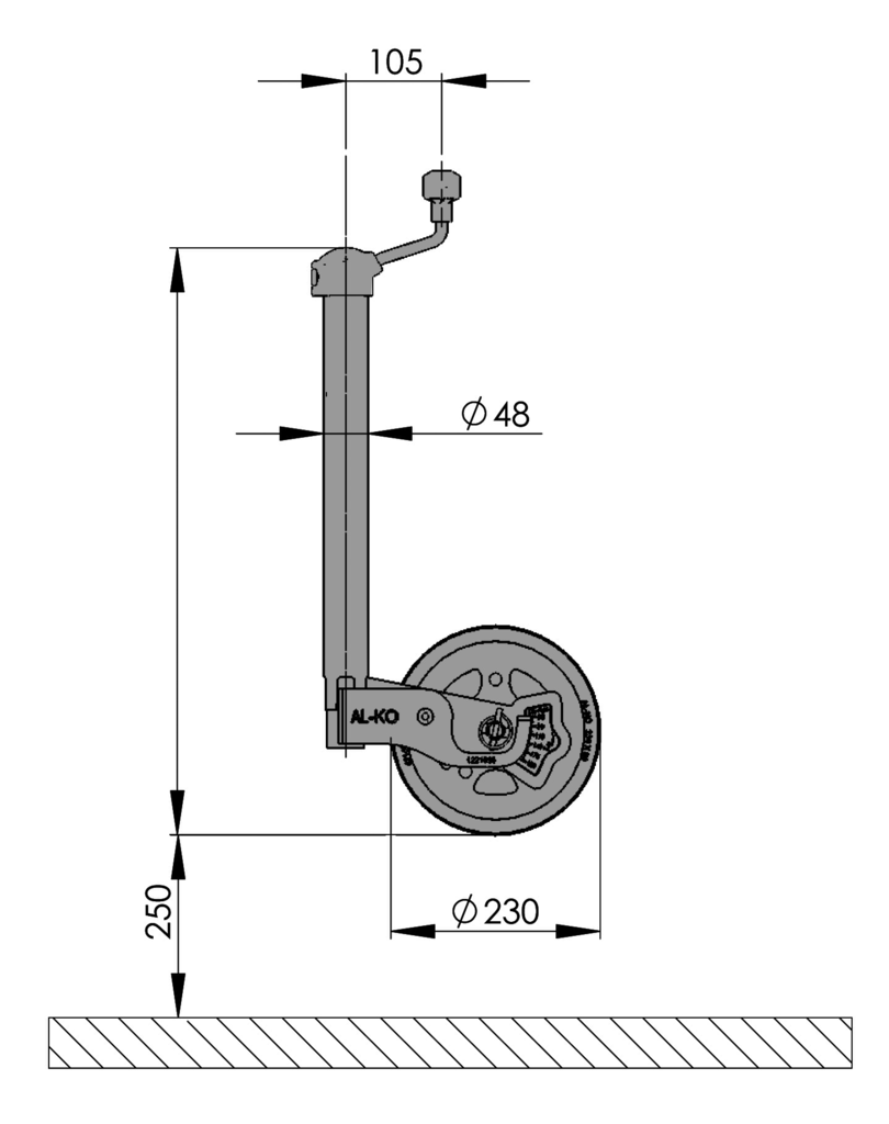 Nokkapyörä AL-KO Premium 300 kg