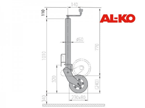 Nokkapyörä AL-KO 500 kg