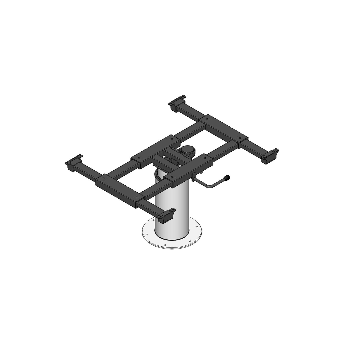 Pöytäjalusta Ilse x/y-siirtymällä korkeus 340–715 mm