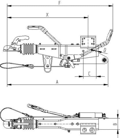 Työntöjarru Knott KRV 13