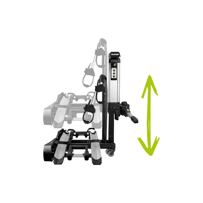 Pyöräteline Eufab Bike Lift kahdelle pyörälle musta