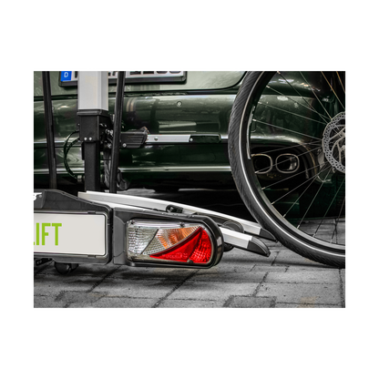 Pyöräteline Eufab Bike Lift kahdelle pyörälle musta