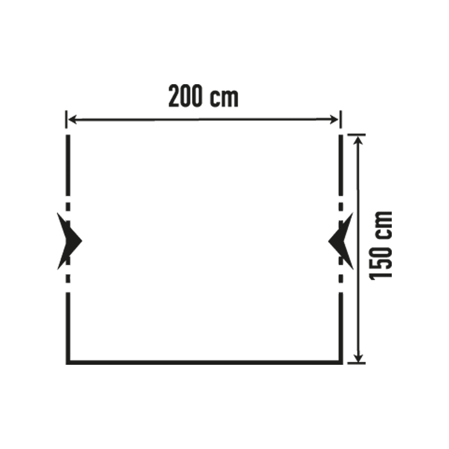 DWT Cortina II Etuteltta, 350 x 210 cm, harmaa