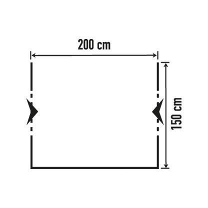 DWT Cortina II Etuteltta, 350 x 210 cm, harmaa