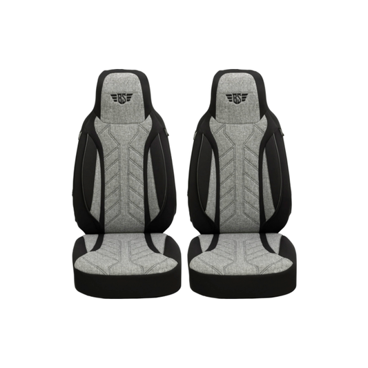 Bremer Istuinsuojat 2 kpl Ducato / Jumper / Boxer - Musta/Harmaa