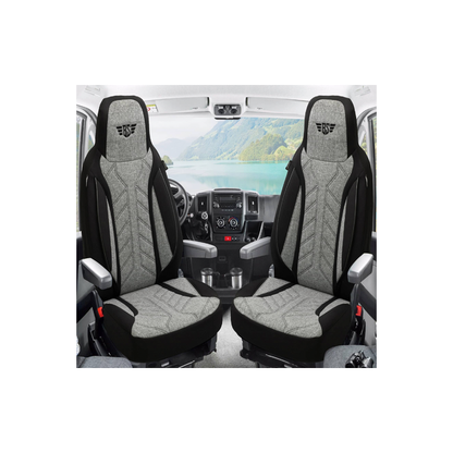Bremer Istuinsuojat 2 kpl Ducato / Jumper / Boxer - Musta/Harmaa