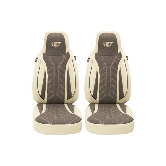 Bremer Istuinsuojat 2 kpl Ducato / Jumper / Boxer - Beige/Ruskea