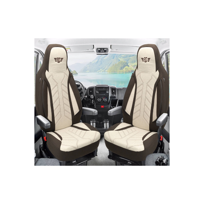 Bremer Istuinsuojat 2 kpl Ducato / Jumper / Boxer - Ruskea/Beige