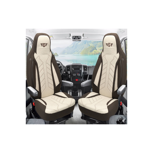 Bremer Istuinsuojat 2 kpl Ducato / Jumper / Boxer - Ruskea/Beige