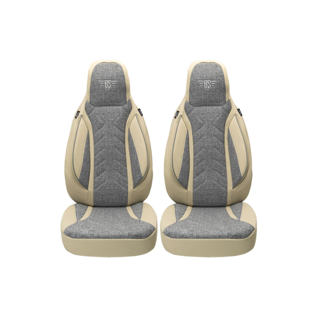 Bremer Istuinsuojat 2 kpl Ducato / Jumper / Boxer - Harmaa/Beige