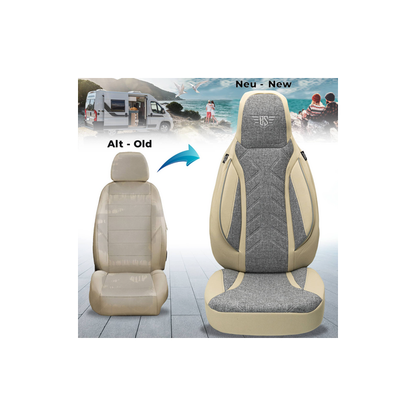 Bremer Istuinsuojat 2 kpl Ducato / Jumper / Boxer - Harmaa/Beige