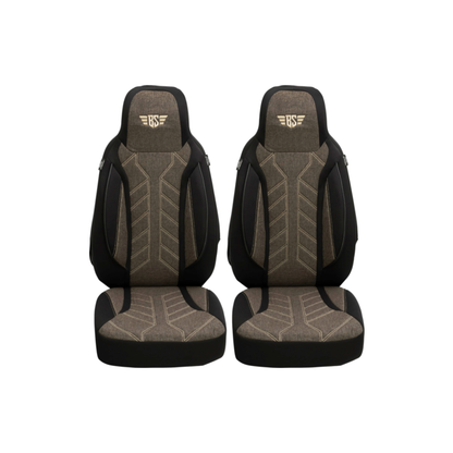 Bremer Istuinsuojat 2 kpl Ducato / Jumper / Boxer - Musta/Ruskea