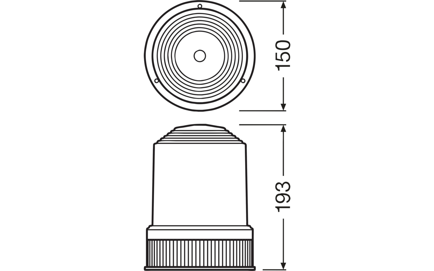 Osram pyörivä majakka LIGHTsignal HAL 3-pulttikiinnitys