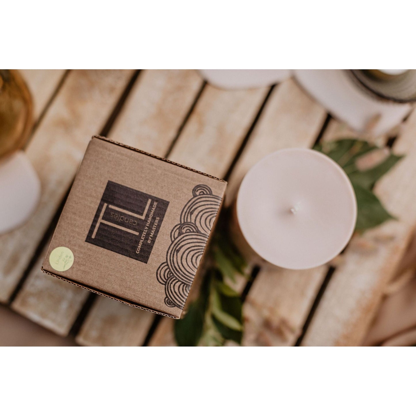 Hand-made Soy Wax Candle with Linden Flower & Honey Scent