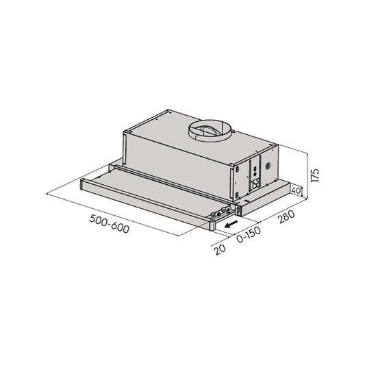 LIESITUULETIN SAVO P-2405-W 50CM VALKOINEN