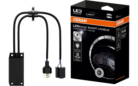 Osram LEDriving SMART CANBUS -vikakoodien vaimennin ajoneuvojärjestelmässä LED-jälkiasennuksen aikana LEDSC04-2HB - 4062172400725