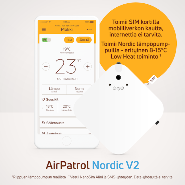 KAUKO-OHJAIN AIRPATROL NORDIC 2.0 GSM