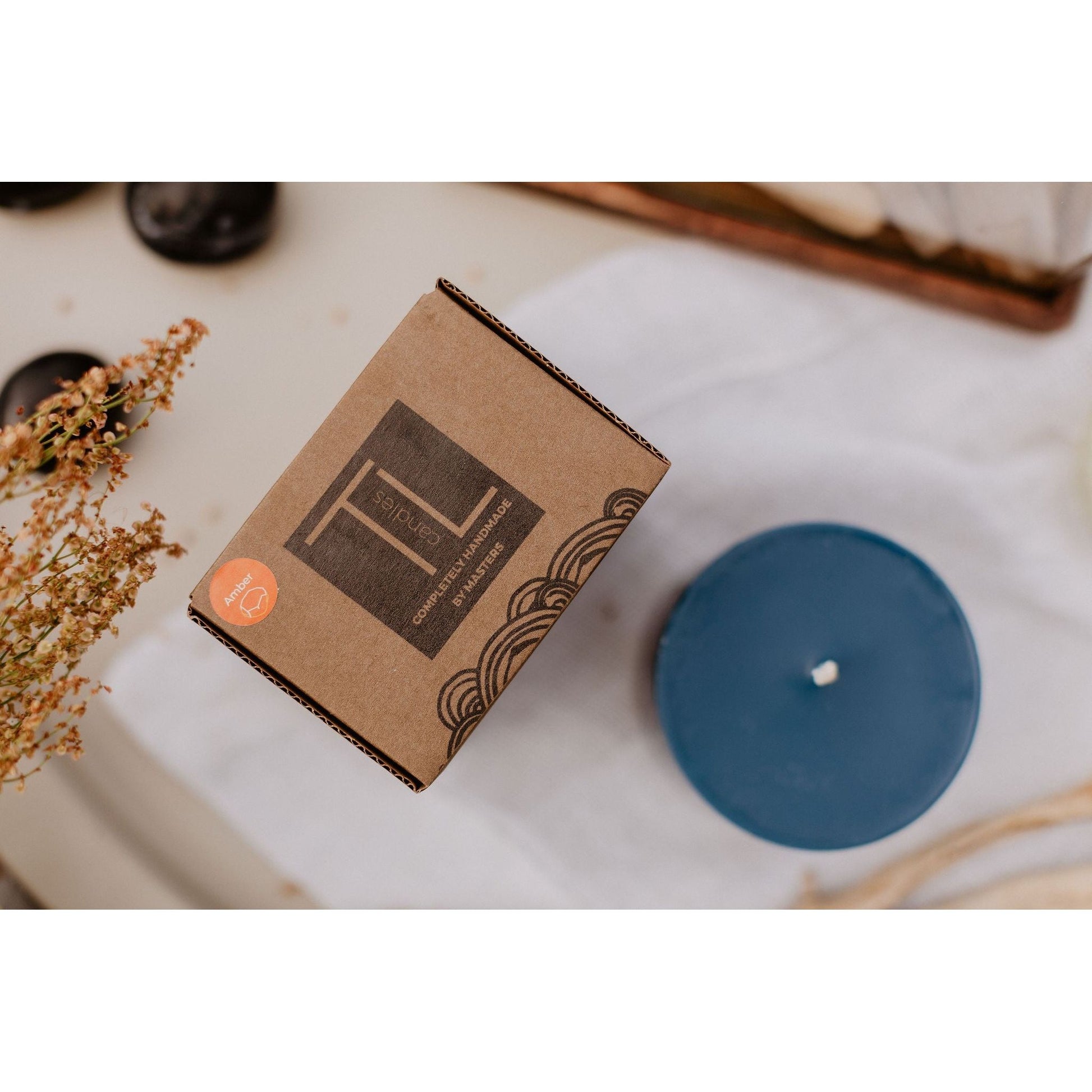 Hand-made Soy Wax Candle with Amber Scent