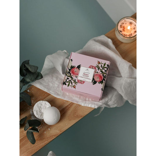 Luxurious Peony Bath Bomb With Vitamin E - Set of 4 Bombs
