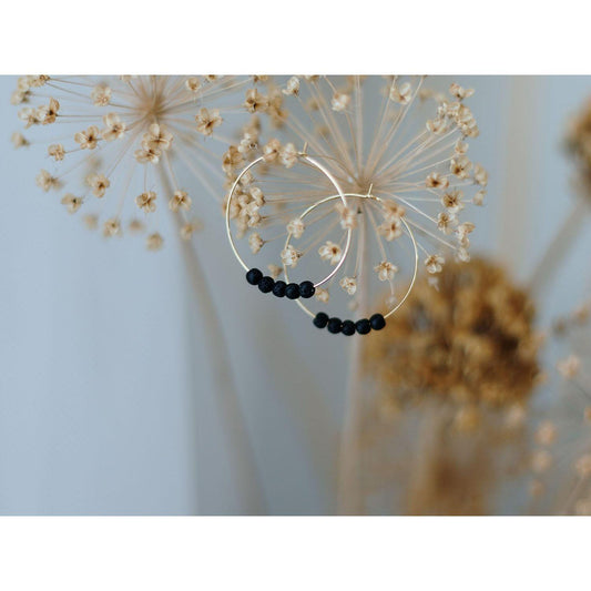 14K Gold Plated Diffuser Earrings - Circle