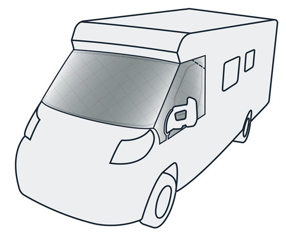 Termopeite Renault Master 2005 ohjaamon ikkunoiden peite