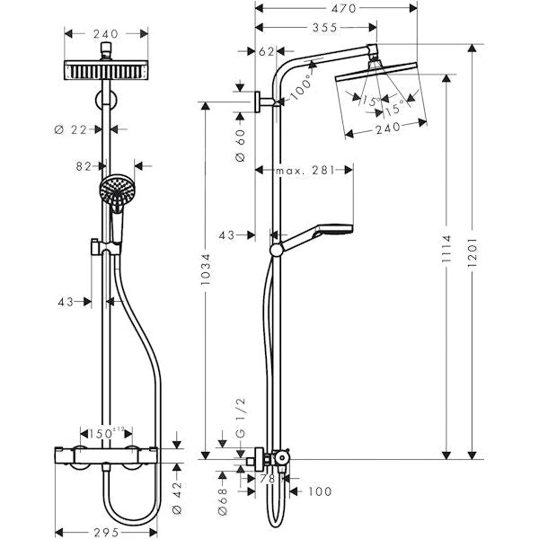 SADESUIHKUHANA HANSGROHE 27932000 CROMETTA E240