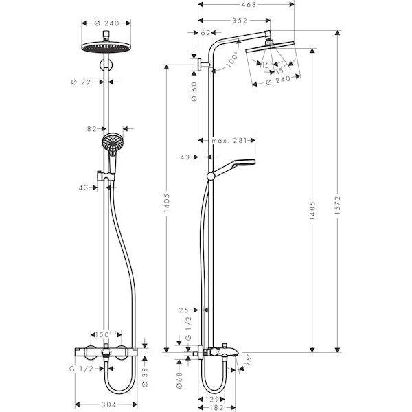 SADESUIHKUHANA HANSGROHE 27892000 CROMETTA S240 JP