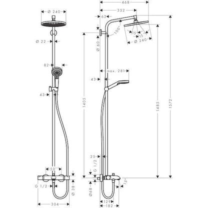 SADESUIHKUHANA HANSGROHE 27892000 CROMETTA S240 JP