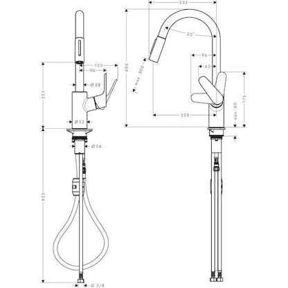 KEITTIÖHANA HANSGROHE 31846000 FOCUS 240 ULOSVED