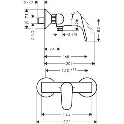 SUIHKUHANA HANSGROHE 31962000 FOCUS